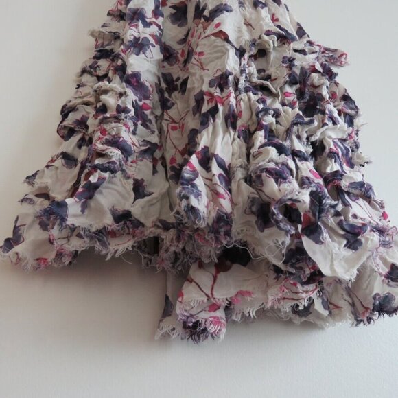 INTIMATELY FREE PEOPLE Flow Feathers Floral Ruffle Dress Boho Fairy Beach Size M - Picture 9 of 13